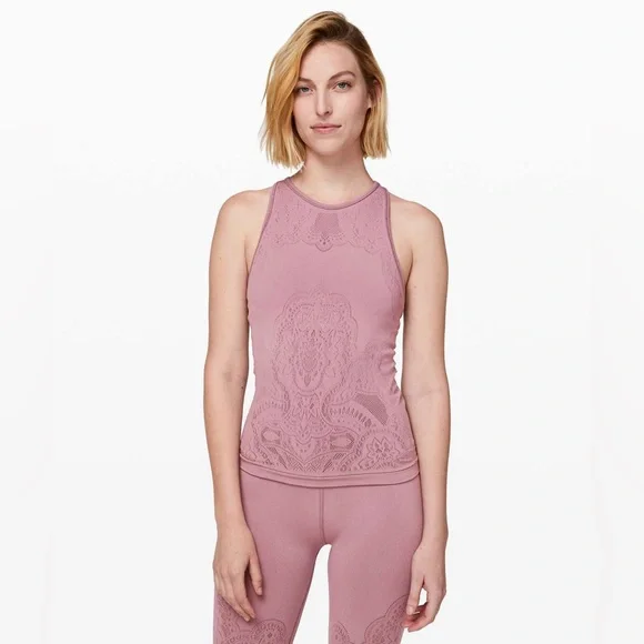 Lululemon Reveal Tank *Zen Expression Vintage Mauve Size 6? - Picture 2 of 14